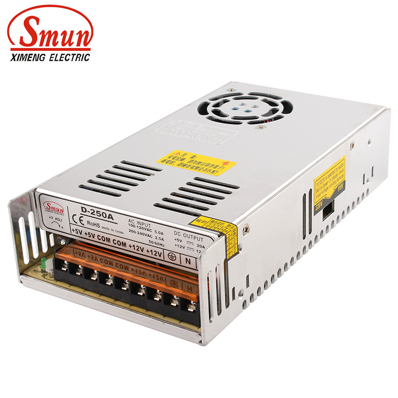 Smps Power Supply - SMUN D-250A 250W 5V 12V แบบ
