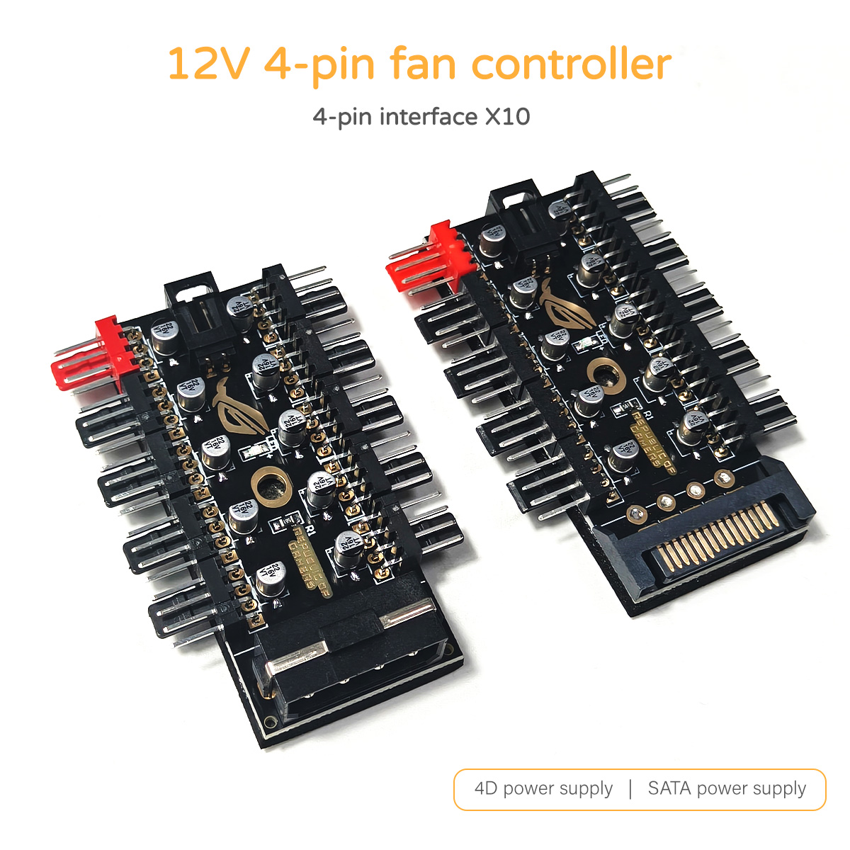 Pc Power Supply - ฮับควบคุมพัดลม PWM 12V 4 พิน, ตัวแยกพัดลม