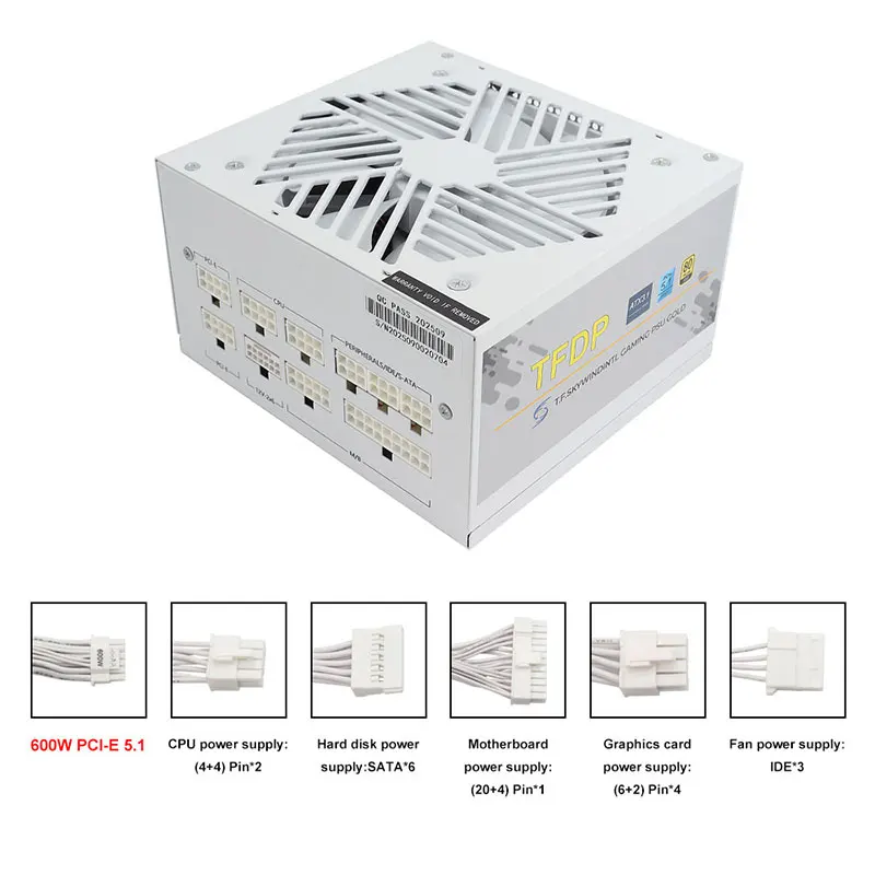 Power Supply 750W - พาวเวอร์ซัพพลายแบบ Full Modular สำหรับคอมพิวเตอร์เล่นเกม รองรับ PCIE