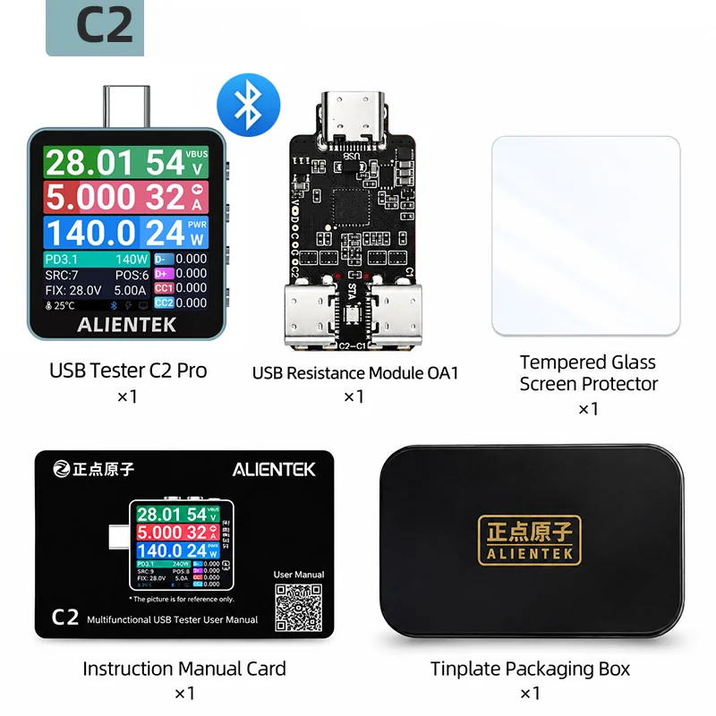 เครื่องทดสอบหน้าจอสี ALIENTEK  - Power Supply Tester บทวิจารณ์และราคา